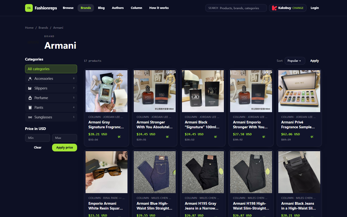 Armani Knitwear: Verify Price, Fees & Shipping