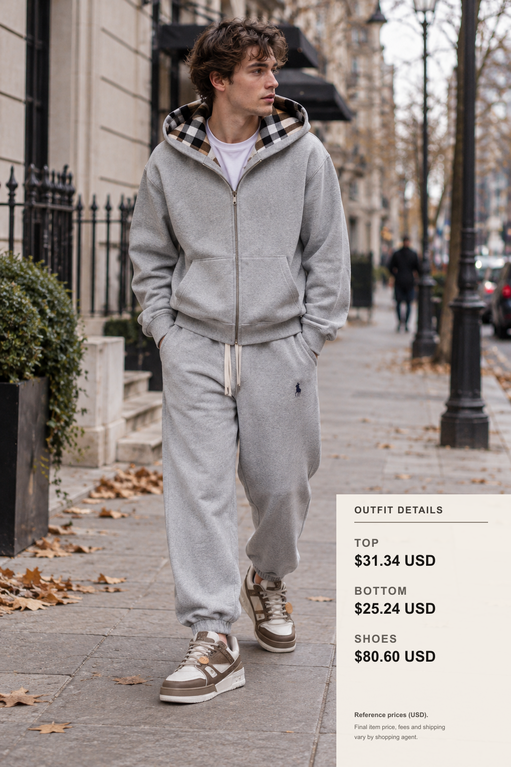 Versace Hoodie: Three Fall-Winter Styles outfit 2 full-body street style for fashionreps