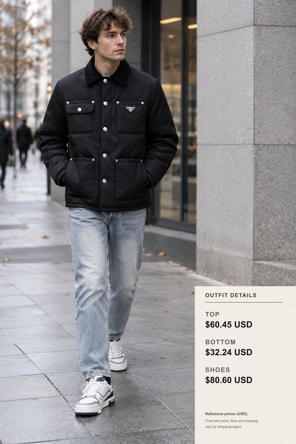 prada Winter Jacket Layers for Commuting outfit 1 full-body street style for fashionreps