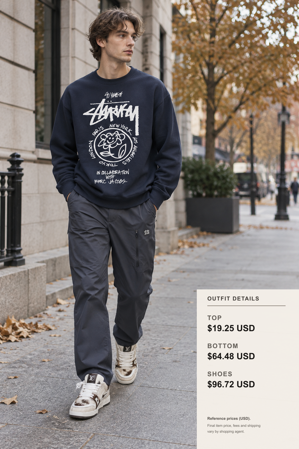 Versace Hoodie: Three Fall-Winter Styles outfit 1 full-body street style for fashionreps