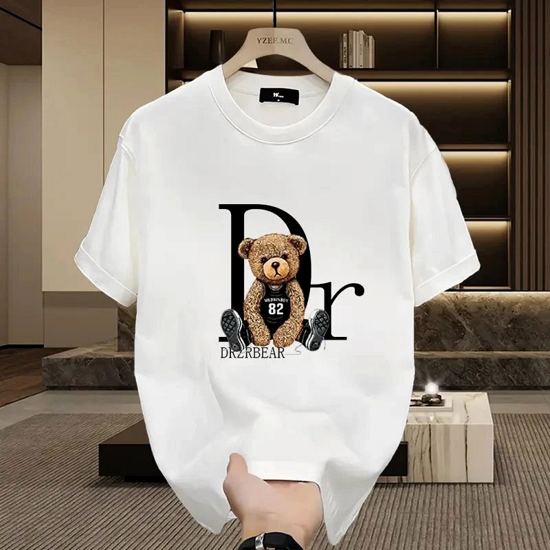 Dior Bear Graphic White T-Shirt Review: Loose 230g Cotton with a Hot-Transfer Print