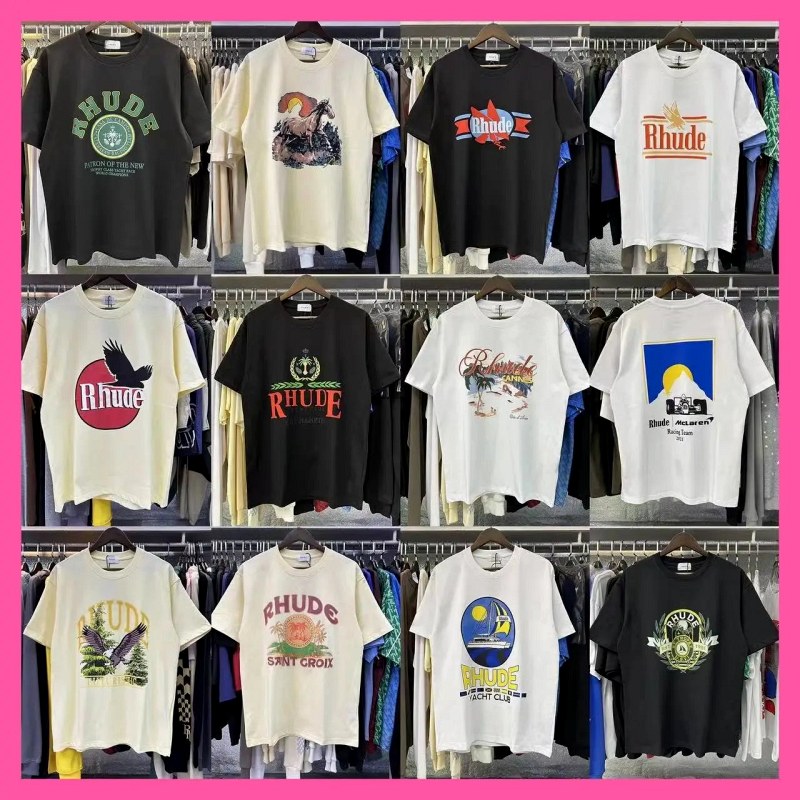 Rhude Streetwear T-Shirt Collection Review: 220g Long-Staple Cotton, Loose Cut, Measured Flat